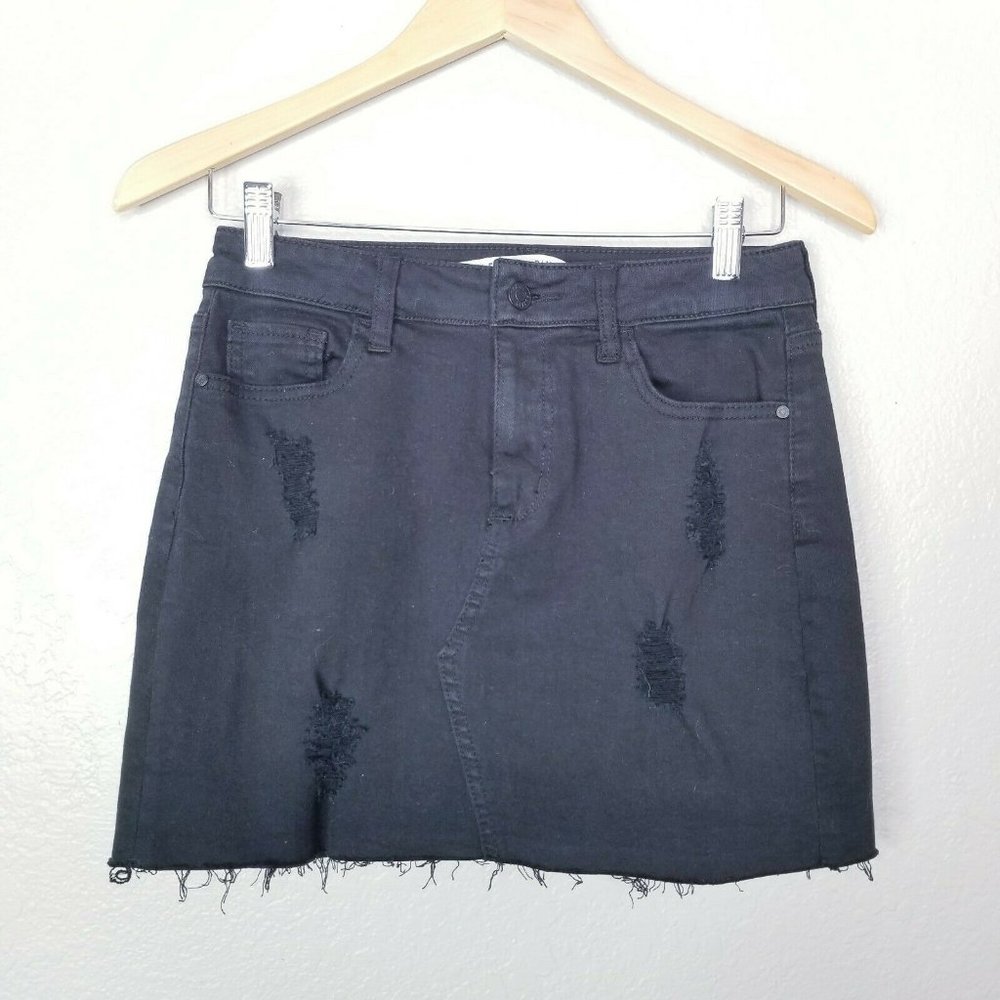 celebrity pink frayed hem skirt size 25 black Pencil Skirt Straight Slim